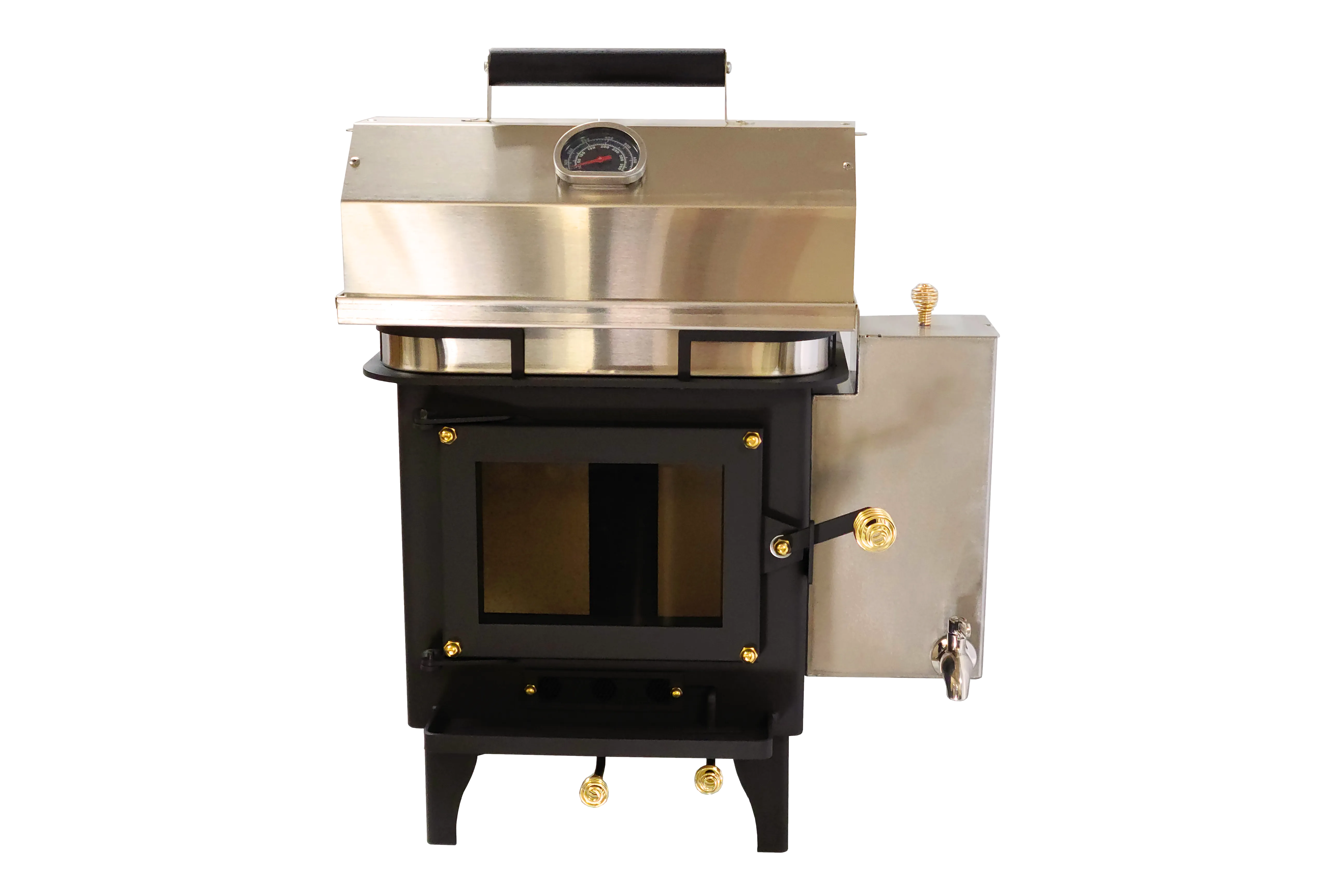 CB-1210-BL Grizzly Cubic Mini Wood Stove Black