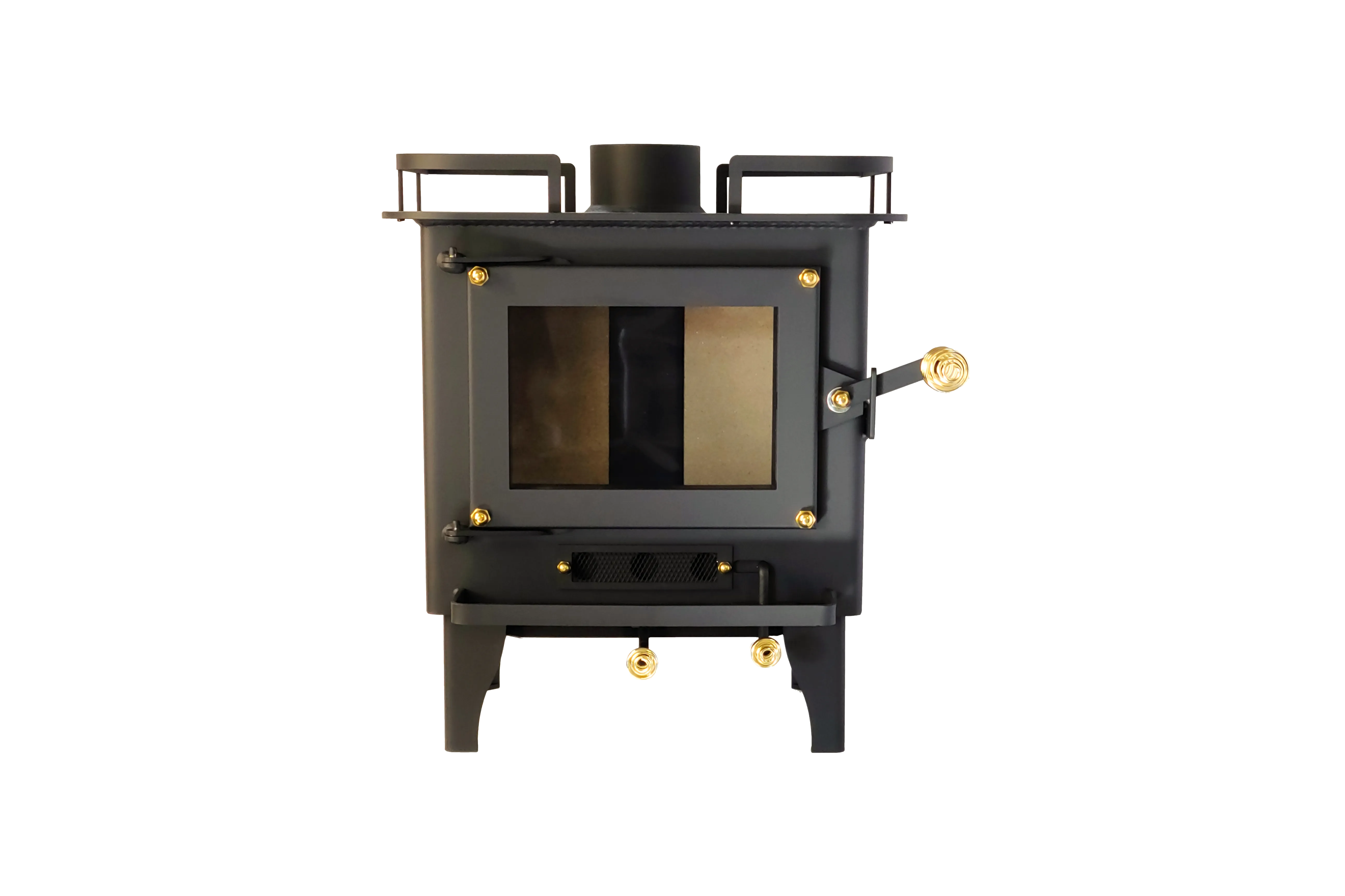 CB-1210-BL Grizzly Cubic Mini Wood Stove Black