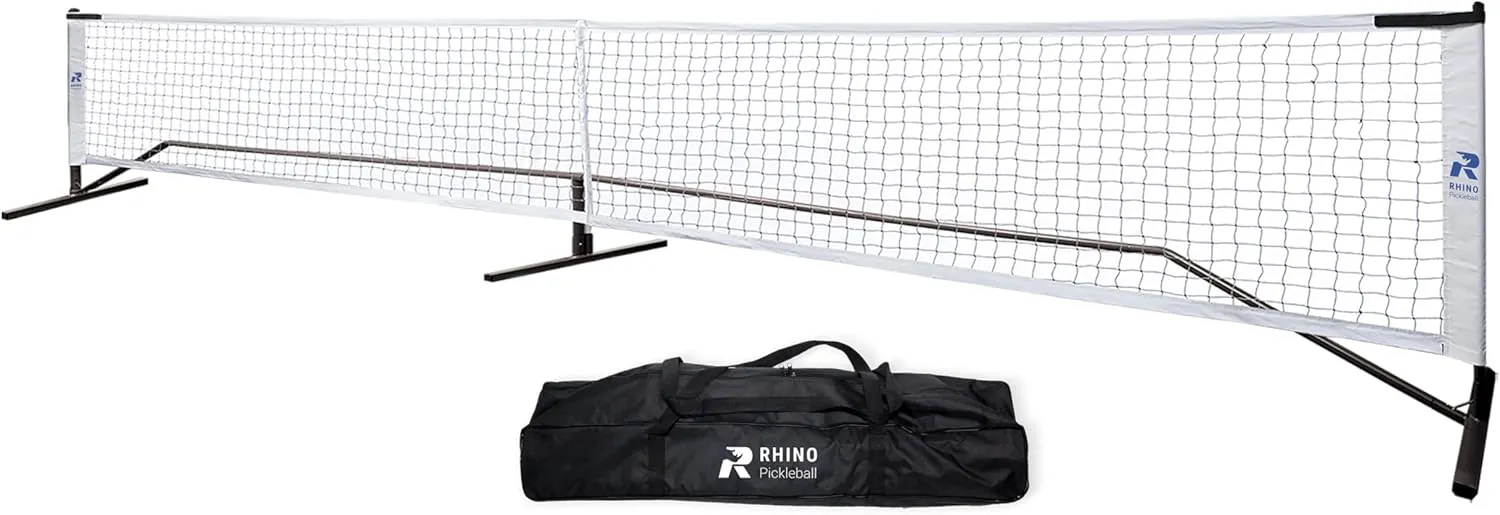 Champion Sports Portable Pickleball Net: Regulation Size Pickle Ball Net System - Easy Assembly Pickleball Nets with Carry Bag - 22’ Wide x 36” Tall