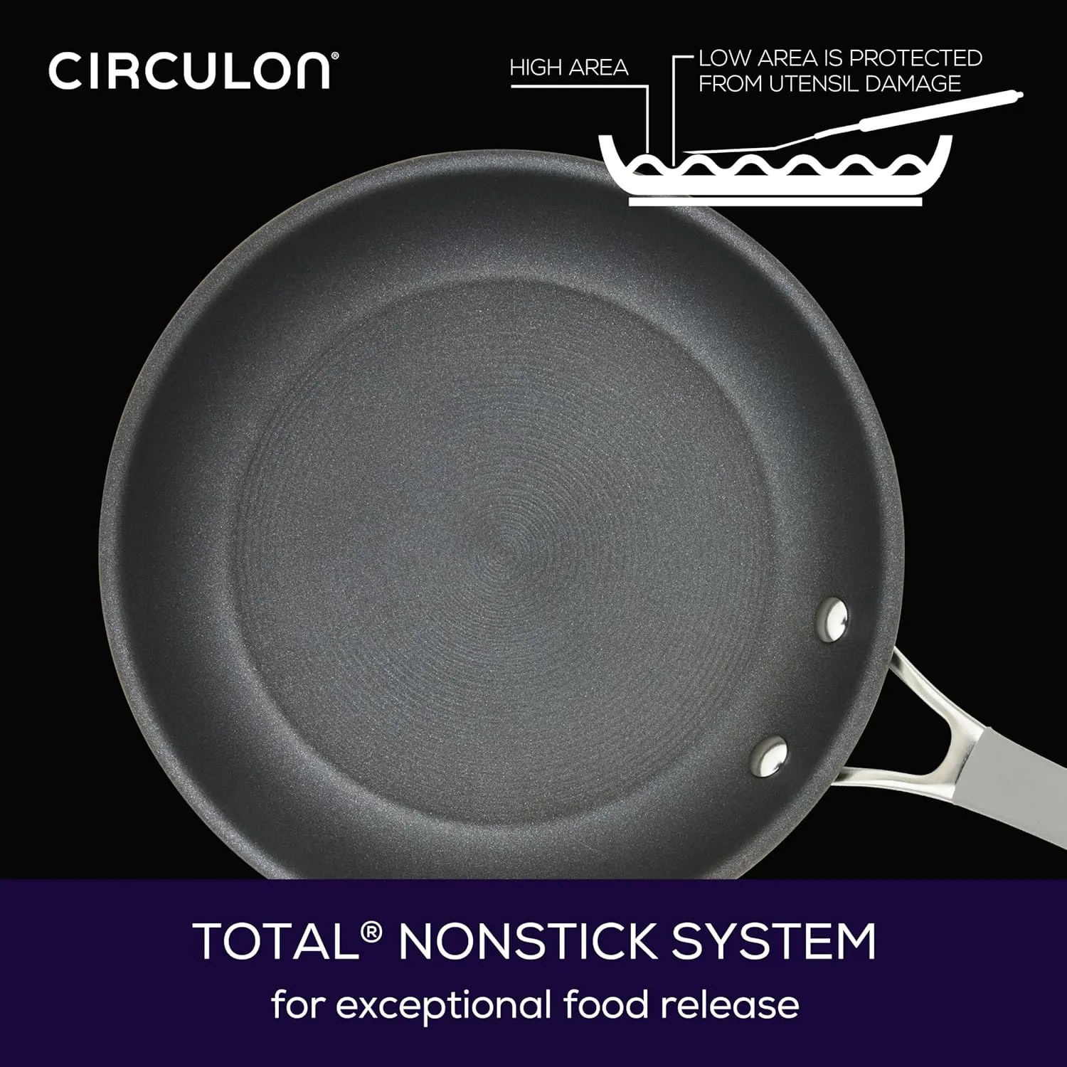 Circulon Elementum Hard Anodized Nonstick Cookware/Pots and Pans Set, 10 Piece, Gray