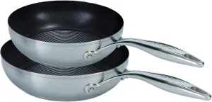 Circulon - S Series - SteelShield - Induction Twin Pack Frying Pans - 20/26cm Skillet - Non stick - Dishwasher Safe - Stay Cool Handles