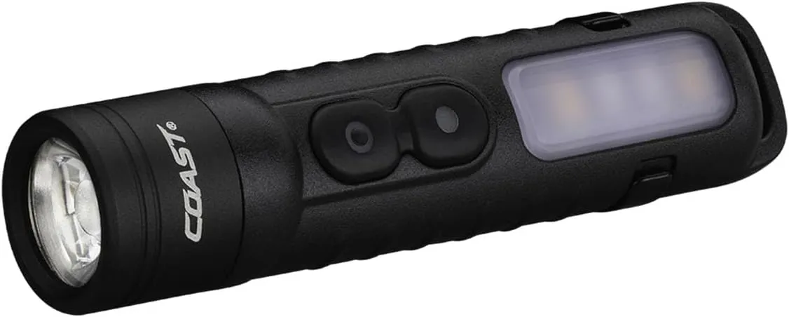Coast KL35R 600 Lumen Rechargeable LED Pocket Flashlight with RED Light