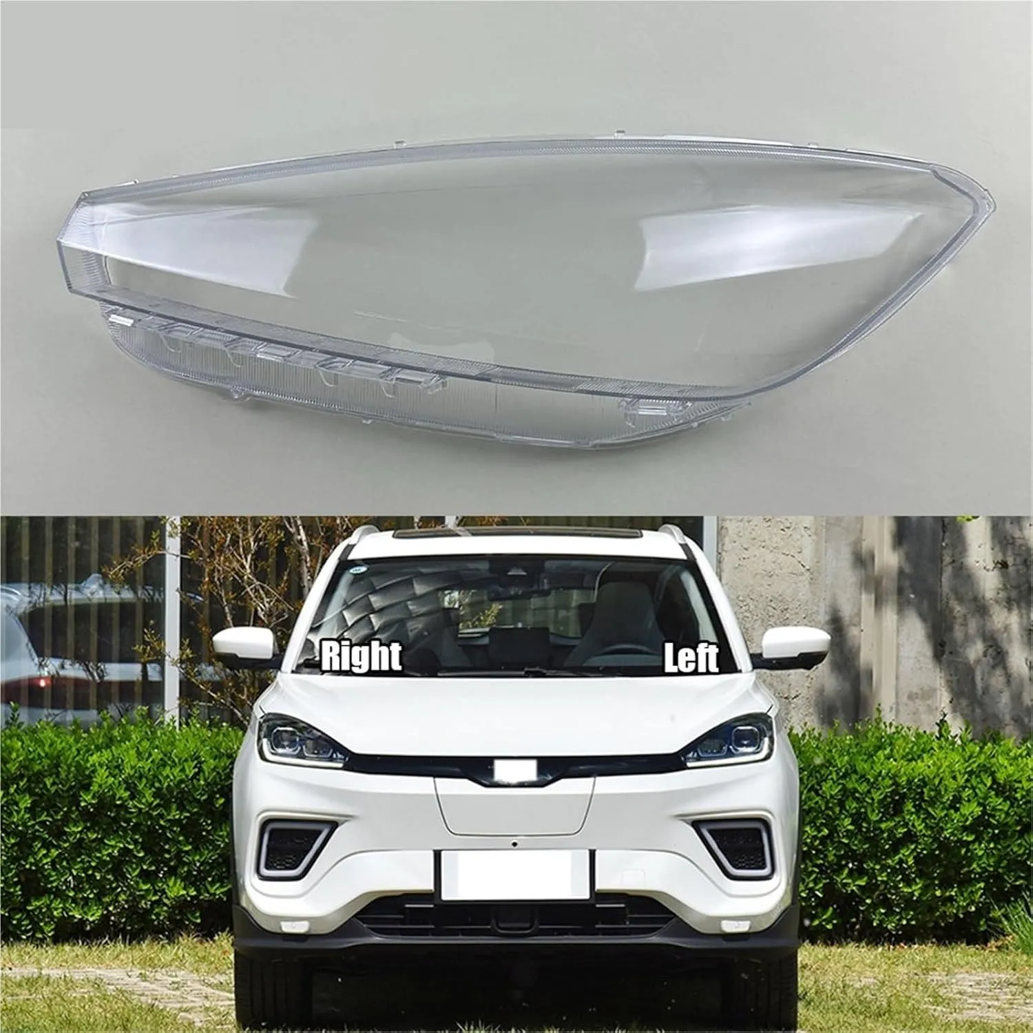 Compatible For Weltmeister EX5 2018-2021 Headlamp Cover Transparent Shade Lamp Headlight Shell Lens Plexiglass Replace Original Lampshade(1PCS right side)
