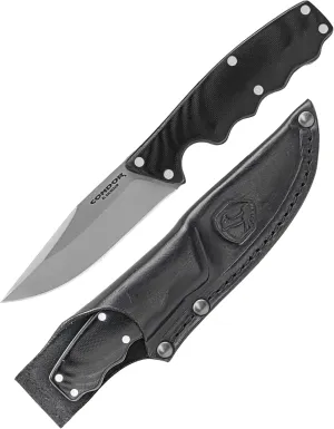 Condor Tool & Knife Credo Knife | Hunting Knife | Pocket Sized 420 HC Stainless Steel Full Tang Knife with Hand Crafted Welted Leather Sheath | Fixed Blade Hunting Knife | 3.53in Blade | 7.41oz
