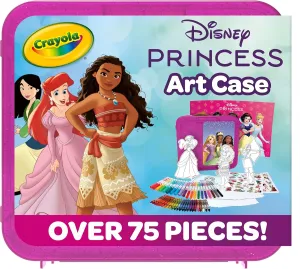 Crayola Disney Princess Art Case (75ct) Art Kit for Kids, Art Supplies, Disney Coloring Set, Disney Toys, Gift for Girls & Boys