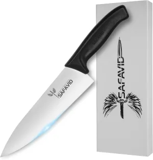 Crystal Edge German tech Chef Knife – Ultra Sharp 1.4116 Stainless Steel Blade, Ergonomic Handle, Precision Cutting, Professional Kitchen Knife for Slicing, Chopping & Mincing