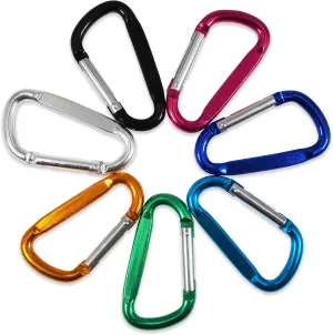 CuteBox Company Assorted Colors Carabiner Keychain Accessory with Keyring Included for Keys, Keyrings, Belt Clips, Fashion, Security