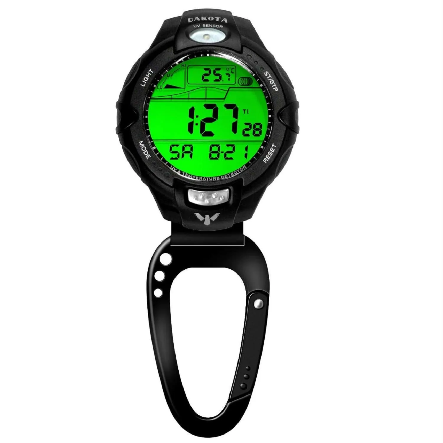 Dakota Temperature Sensor Clip Watch - Black