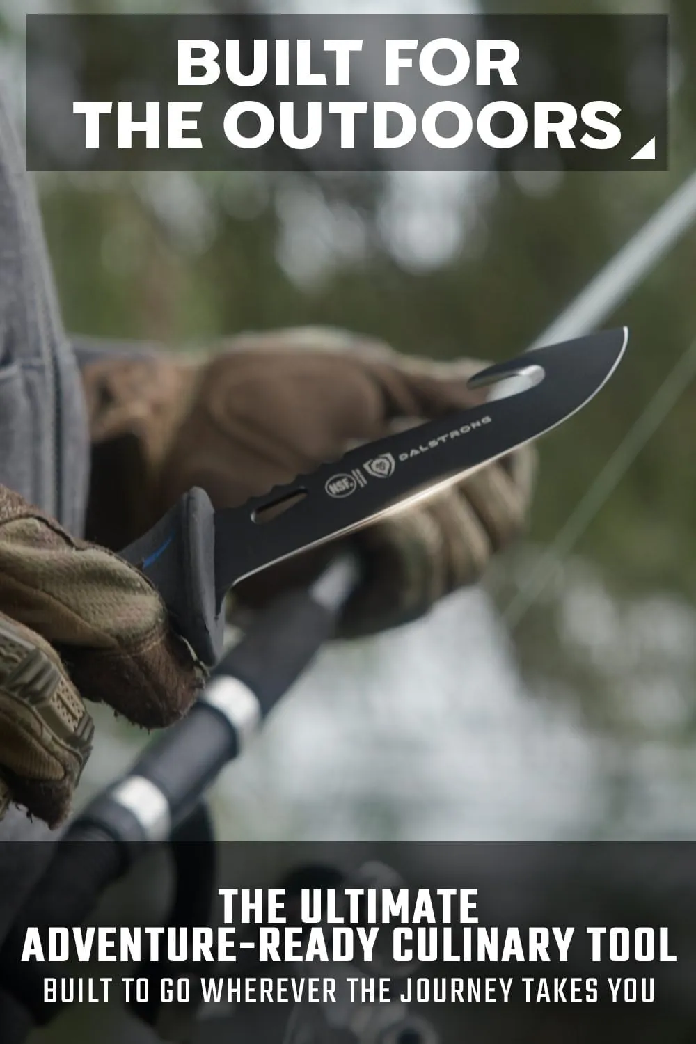 Dalstrong Gut Hook Fish Knife for Filleting and Cleaning - 5” - Night Shark Series - 7CR17MOV High Carbon Steel - Titanium Coated Blade- Polypropylene Handle - w/Sheath - NSF Certified