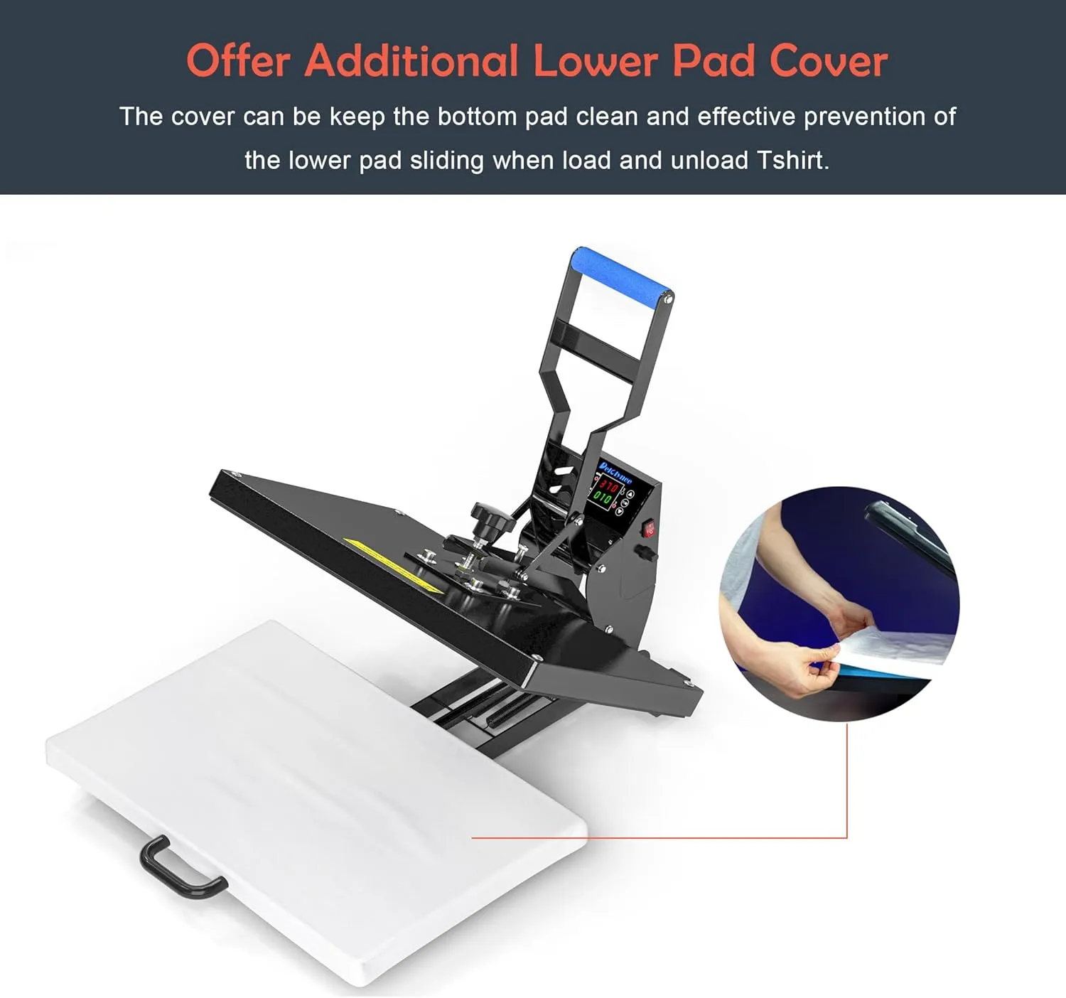 Delclynee 16" x 24" Slide Out Heat Press Machine for T Shirts, Clamshell Pull Out Lower Platen, Industrial-Quality Digital Sublimation Printer for Heat Transfer Vinyl