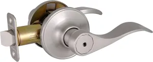 Design House Springdale Privacy Door Lever for Bedrooms and Bathrooms, Fits Standard Doors, Satin Nickel, 700492