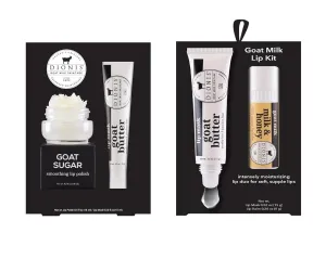 Dionis Goat Milk Lip Care Bundle – Original Sugar Lip Scrub & Overnight Mask   Milk & Honey Overnight Lip Mask & Balm Kit for Deep Hydration & Chapped Lip Repair