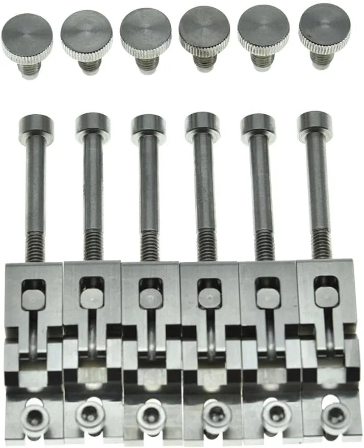 Dopro Guitar Stainless Steel Double Locking Tremolo Bridge Saddles and Screws for FR Tremolos