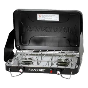 Dual Burner Propane Stove w/ Piezo Igniter