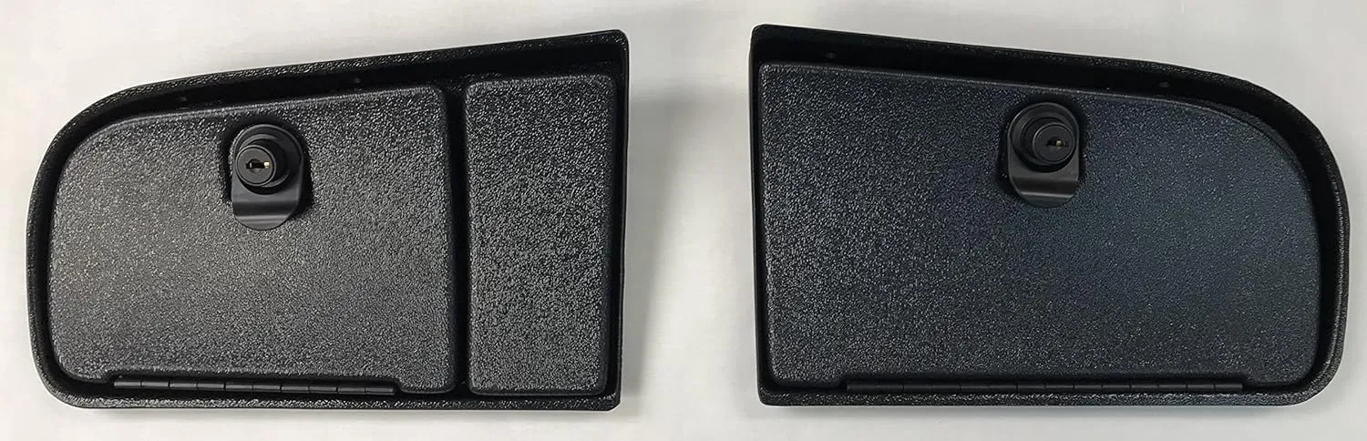 E-Z-Go TXT Golf Cart EZ Install Locking Glove Box Door Set in Black (Will FIT New and Current Generation 1994 and UP) (Will NOT FIT RXV Models)