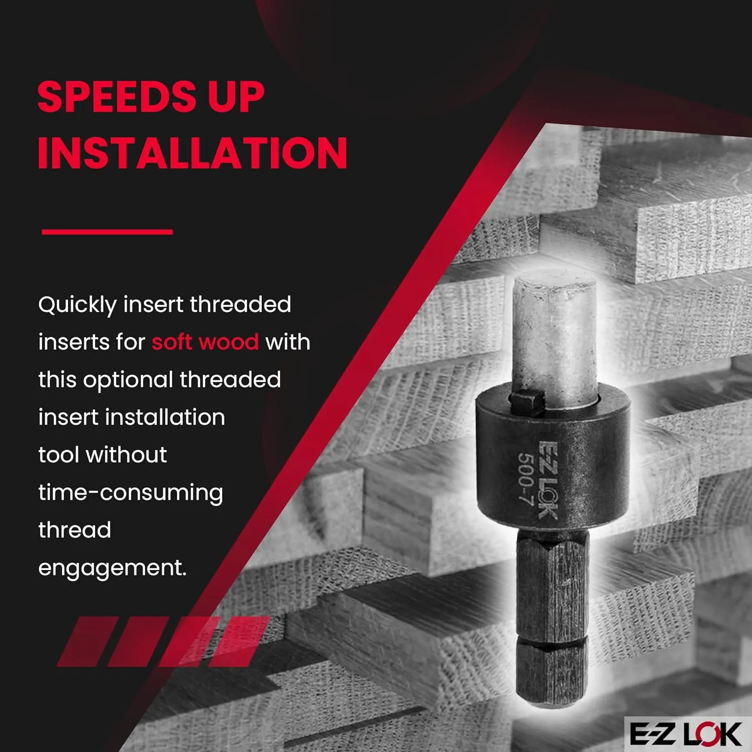 E-Z LOK - 500-7 Drive Tool - Optional - Use with 329-8, 329-801, 329-820, 329-9, 329-918, 303-8, 303-820, 319-8, 319-820, 550-8, 640-14, 653-14