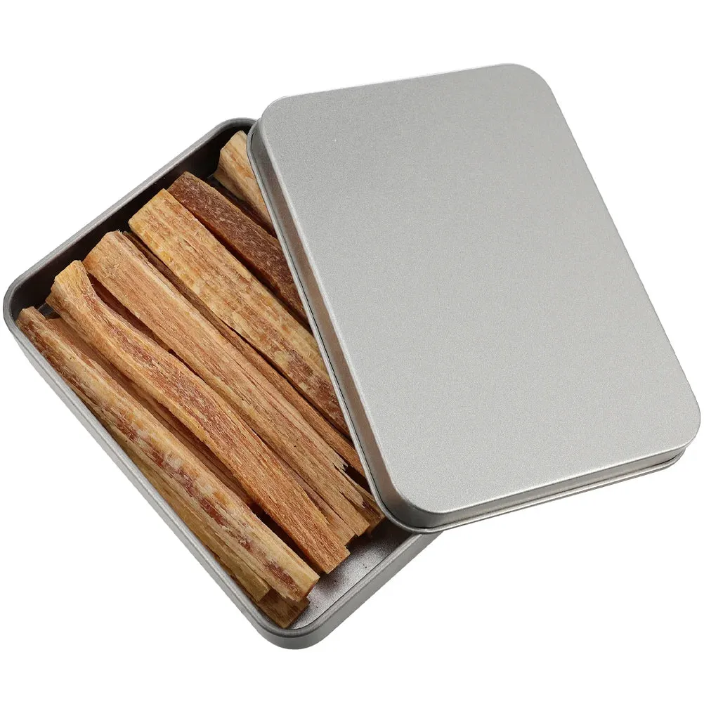 Eco-Friendly Fire Starter Kit – Natural Fatwood Shavings in Portable Tin for Camping & BBQ