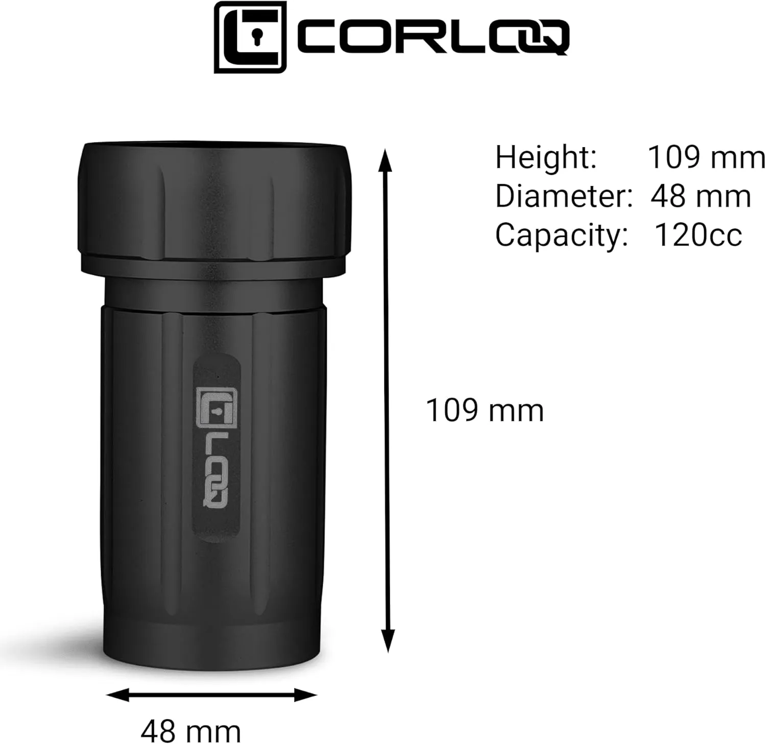 EDC120 Rugged Waterproof EDC Survival Tactical Storage Container, Zytel