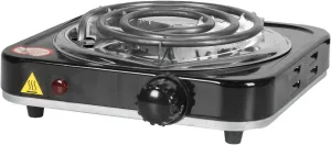 Electric Countertop Single Burner, 1000W Portable Electric Stove for Cooking with 5 Levels Adjustable Temperature & Knob Control Compact Stove for Home Dorm Office