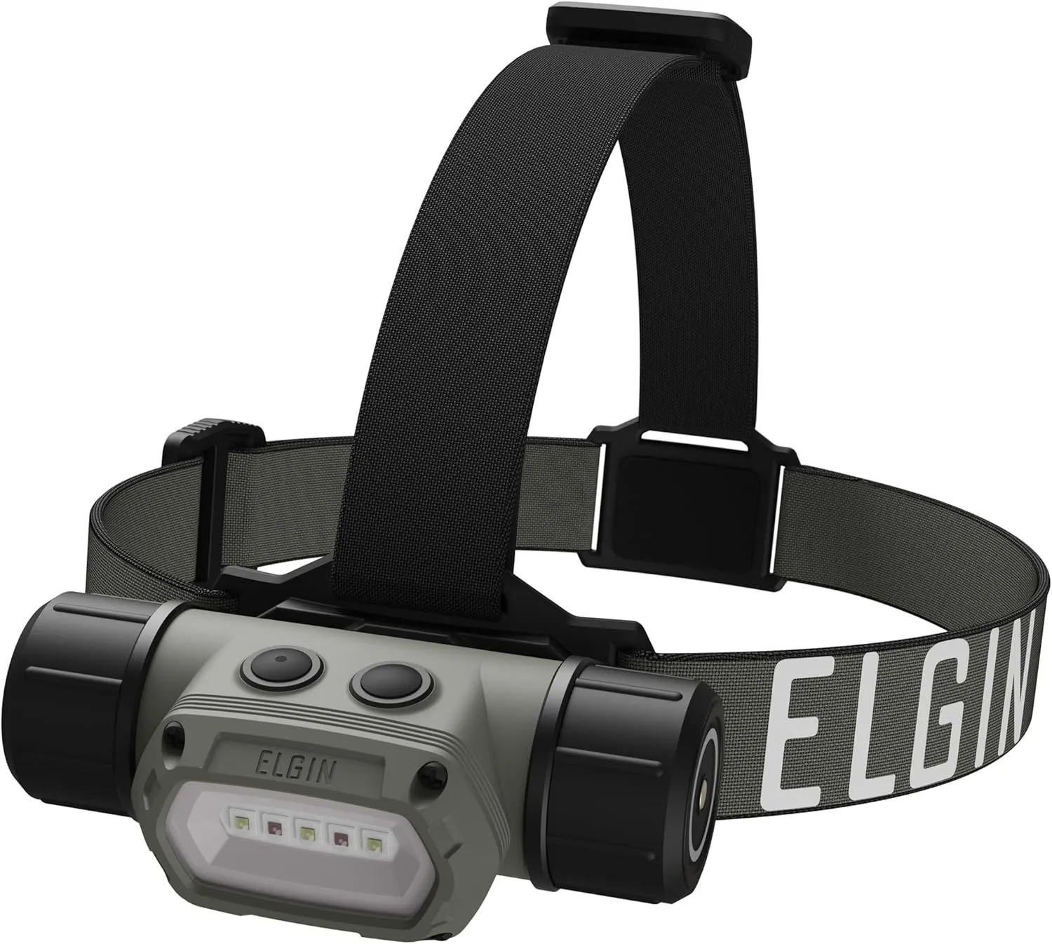 Elgin Helldiver Rechargeable LED Headlamp with USB Magnetic Charger, 600 Lumens Waterproof Work Light, Hands-Free Mount, Red Night Vision, Adjustable Beam, Helmet Use, Camping and Emergency Gear