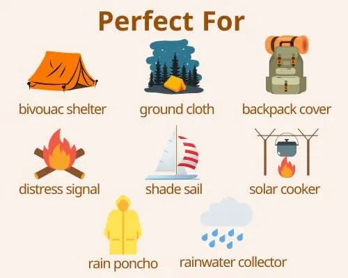 Emergency Mylar Thermal Blankets (12 Pack) Survival Kit Camping Space Blanket - Perfect for Hiking, Outdoors, Marathon Runs or First Aid Set- Bug Out Bag Essential - Keep Heat Insulated