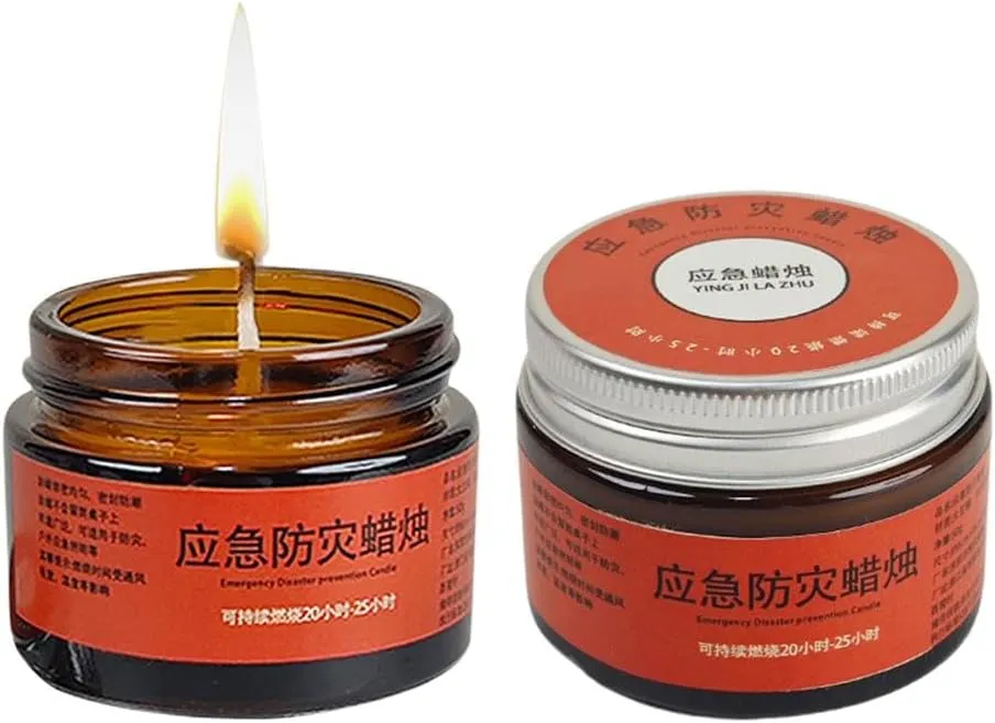 Emergency Survival Candles - Long Lasting Survival Candles, Long-Lasting Soy Wax, Power Outage & Disaster Prep, Odorless Emergency Candle for Camping & Home