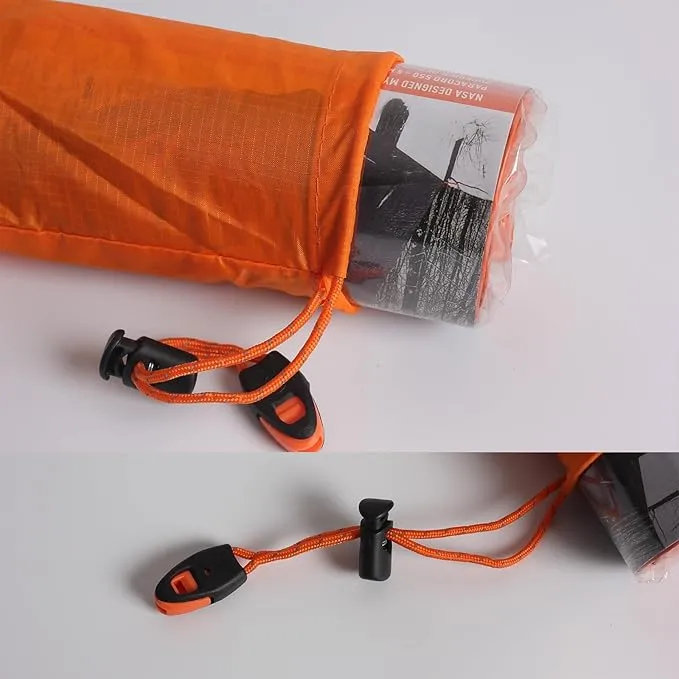Emergency Thermal Tent - Reflective Mylar, Fits 2 Adults, Waterproof Tube Tent for Survival, Camping, and Outdoor Activities Thermal Sleeping Bag