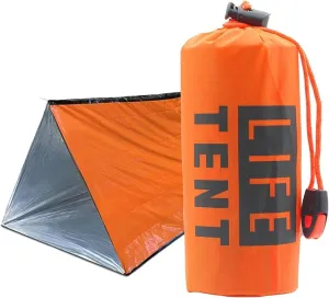 Emergency Thermal Tent - Reflective Mylar, Fits 2 Adults, Waterproof Tube Tent for Survival, Camping, and Outdoor Activities Thermal Sleeping Bag