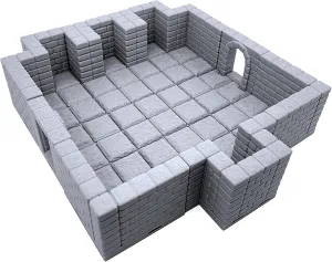 EnderToys Deluxe Locking Dungeon Tiles - Ancient Alcoves, Paintable 3D Printed Tabletop Role Playing Game Terrain Scenery for 28mm Miniatures
