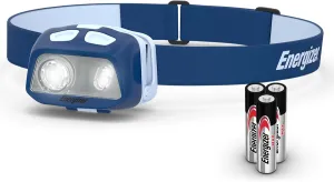 Energizer HDL40 LED Headlamp, 500 Lumen, IPX7 Waterproof, Multi-Colored Headlamp, Hands-Free Light, Batteries Included