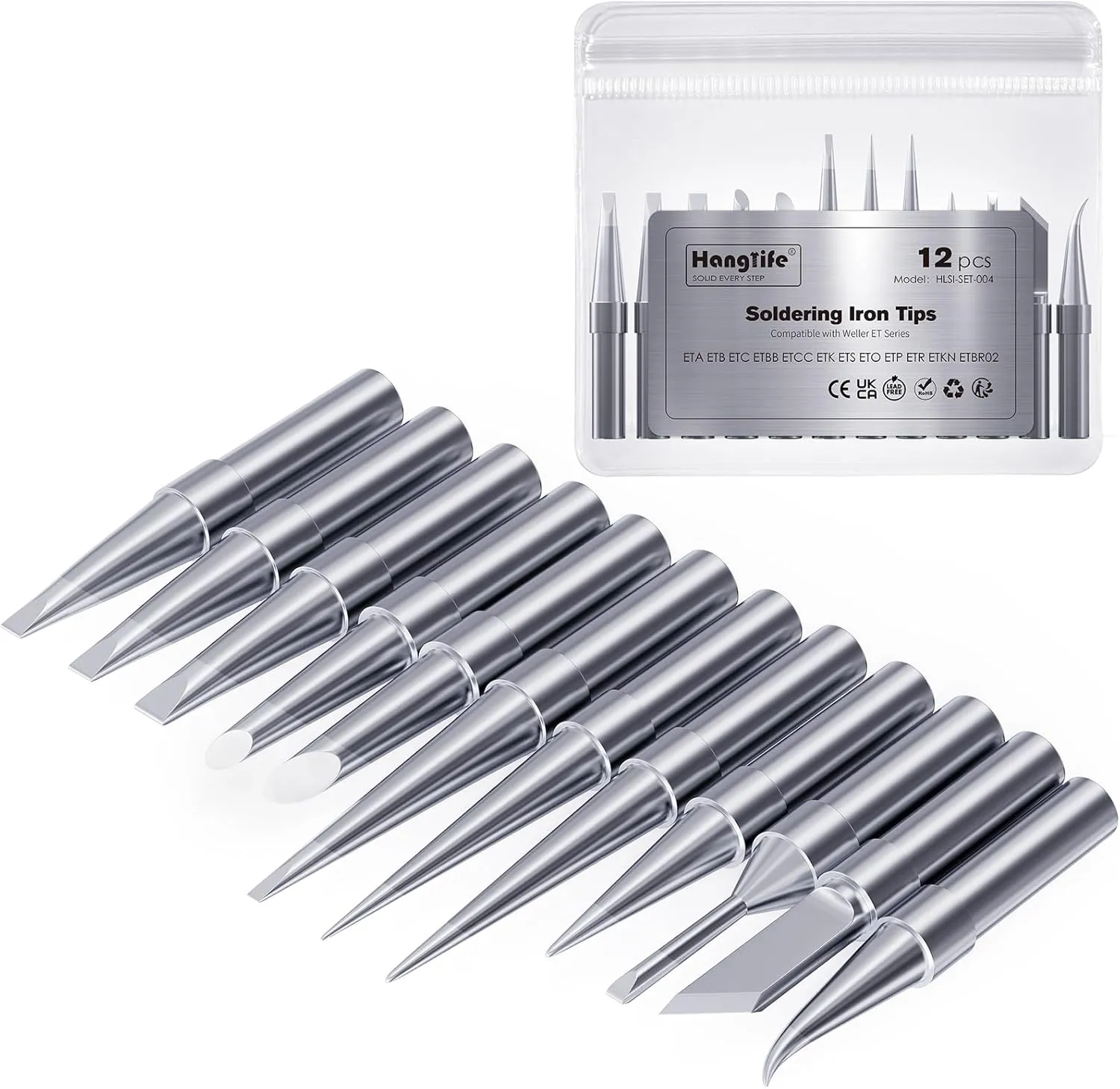 ET Soldering Iron Tips for Weller WE1010NA WE1010EDU WES51/50 WESD51 WCC101 PES51/50 WEP70 LR21 and More Soldering Stations/Irons – Replacement Solder Tips for Weller Welding Equipment