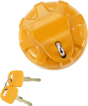 Excavator Locking Gas Cap for KOMATSU Locking Fuel Tank Cap with 2 Keys Silver Tone Red Yellow