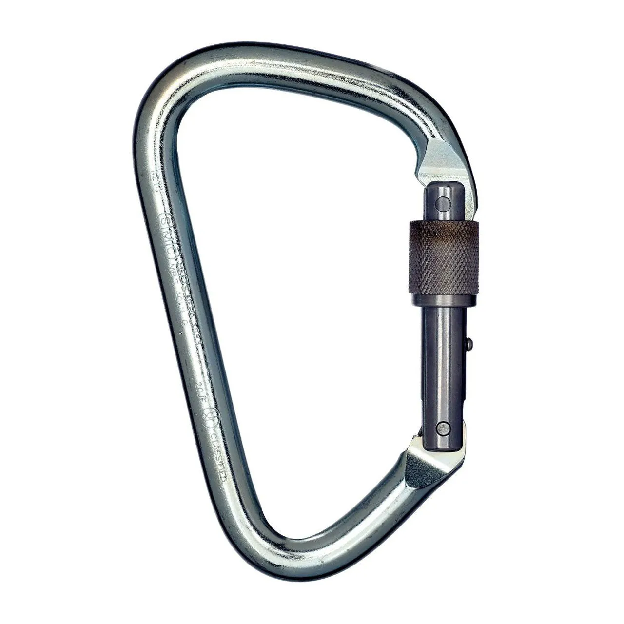 Extra Large Steel Locking D Screwgate Carabiner