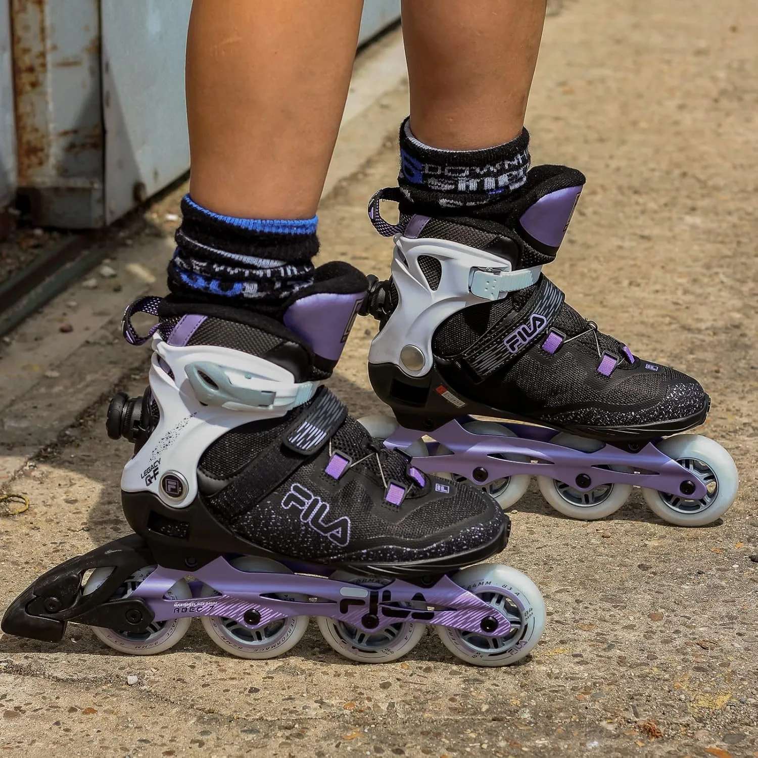 FILA Legacy QF Ladies' Inline Skates - Recreational Skates for Women with Aluminum Frame - 84mm Wheels 83A Hardness - High Cuff with Preformed Padding - Adult Inline Skates
