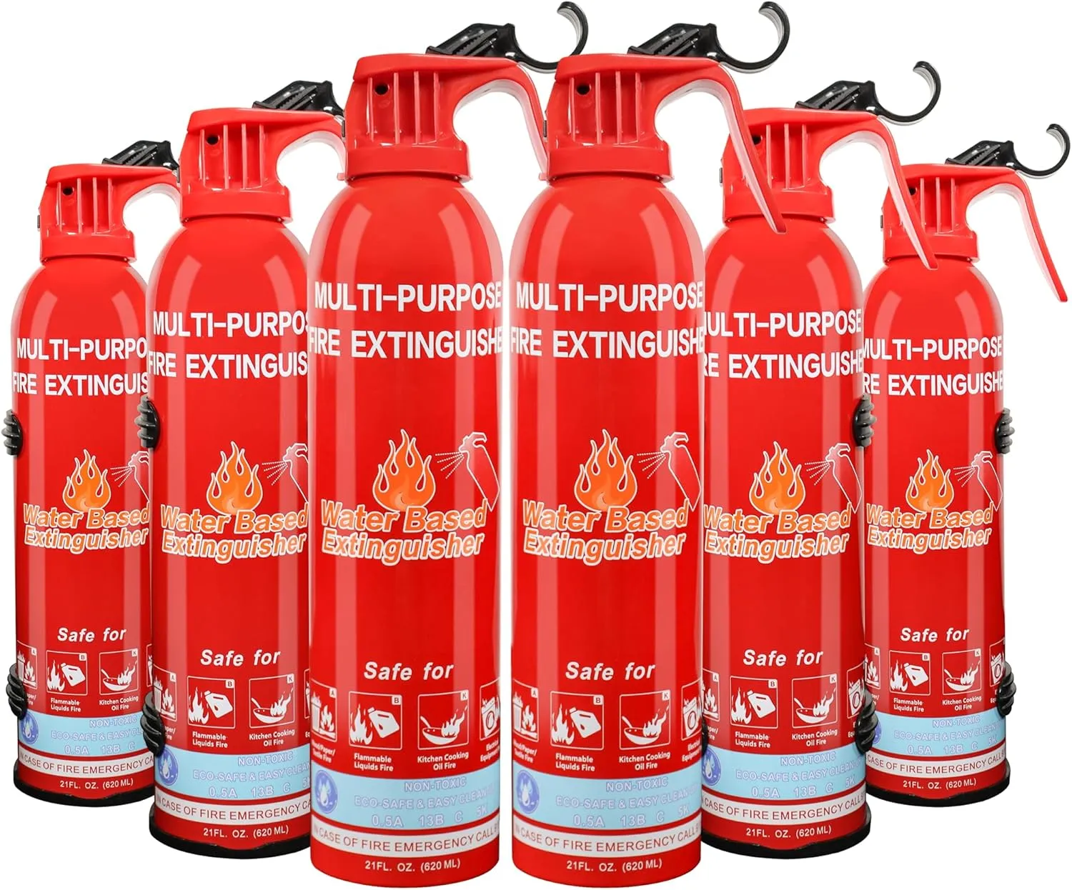 Fire Extinguisher for Home, Car, Kitchen, Vehicle, Boat, Garage, Portable A, B, C, K Class Fire Extinguishers with Mount, Emergency Survival Extinguisher, Easy Access, Versatile Fire Protection