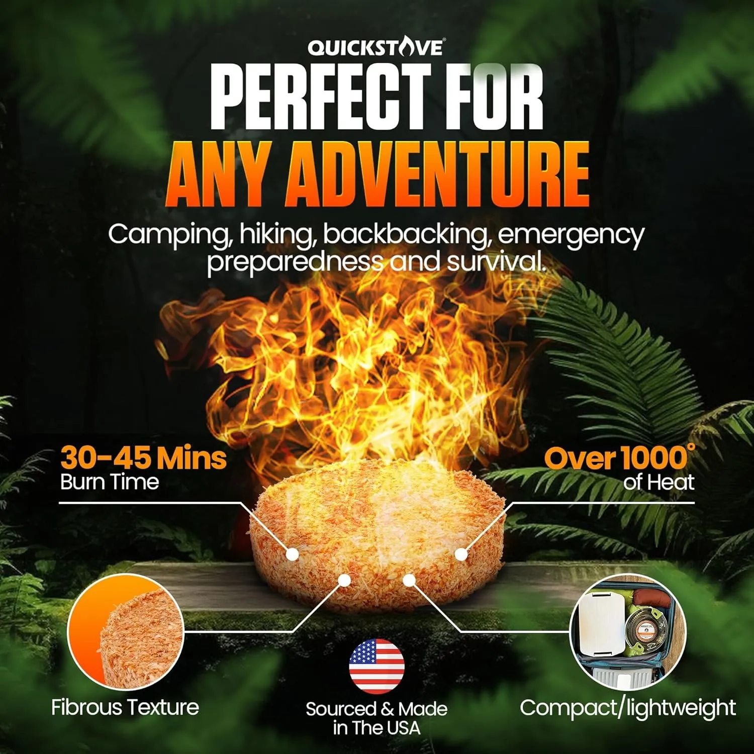 Fire Starters (20 Pack) – Waterproof Emergency Fuel Disks for Camping Essentials, Wood Stove, Fireplace, Grill, Fire Pit, Survival Kit, Campfire & Outdoor Accessories