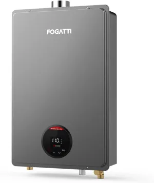 FOGATTI Propane Tankless Water Heater - Indoor Installation Up to 7.5 GPM, Gray Instant Hot Water Heater - InstaGas Comfort 170 Series