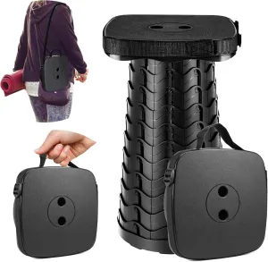 Folding Camping Stool,Square Collapsible Portable Stool,Collapsible Stool Folding Stool Telescoping Stool for Fishing Hiking BBQ,Sturdy Lightweight Telescoping Foldable Stool,Max Load 485lb