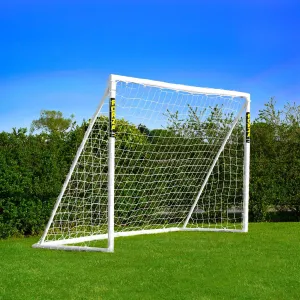 FORZA 8ft x 6ft Soccer Goal | Ready, Set, Goal! | All Weather uPVC Soccer Goals – Optional Target Net, Soccer Ball & Carry Bag Included