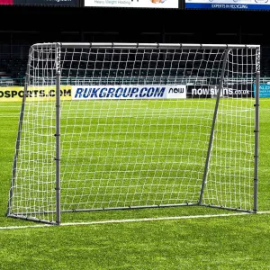 FORZA Steel42 Soccer Goals | Ultra Tough Steel Goal [6 Sizes] | Regulation Size, Weather-Resistant, Portable with Ground Stakes & Optional Rebound Kit