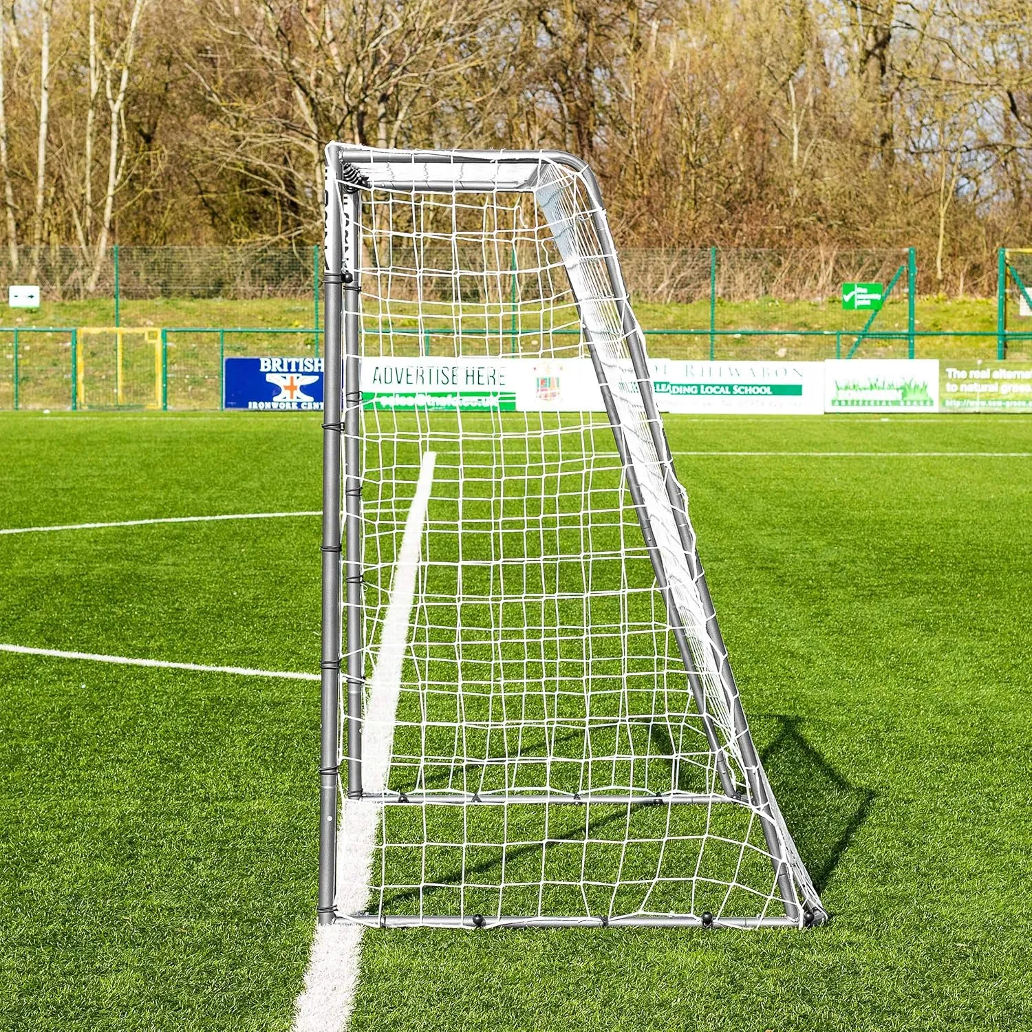 FORZA Steel42 Soccer Goals | Ultra Tough Steel Goal [6 Sizes] | Regulation Size, Weather-Resistant, Portable with Ground Stakes & Optional Rebound Kit