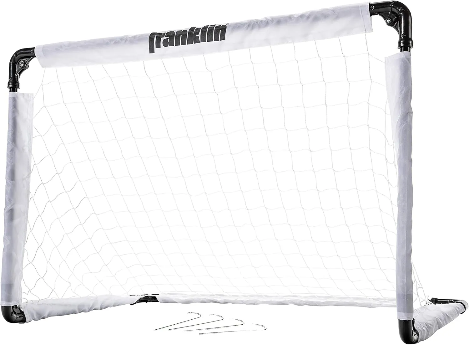 Franklin Sports Kids Mini Soccer Goal - Backyard Folding Net for Kids   Toddlers - Portable Steel Goal for Youth Soccer - 36" x 24"