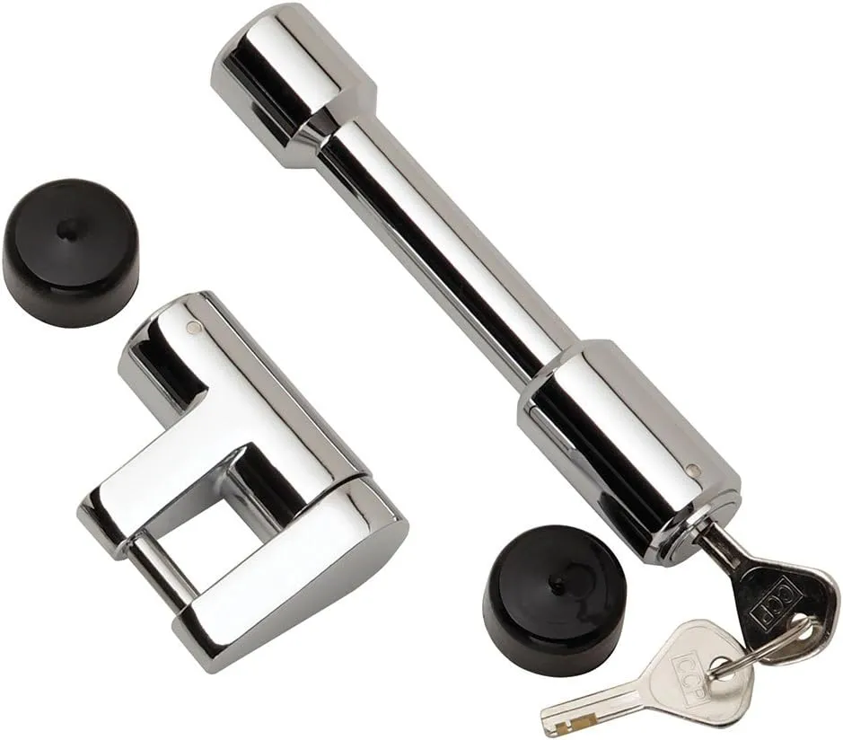 Fulton Bulldog 580404 Chrome Universal Chrome 5/8" Trailer Dogbone/Coupler Lock Set