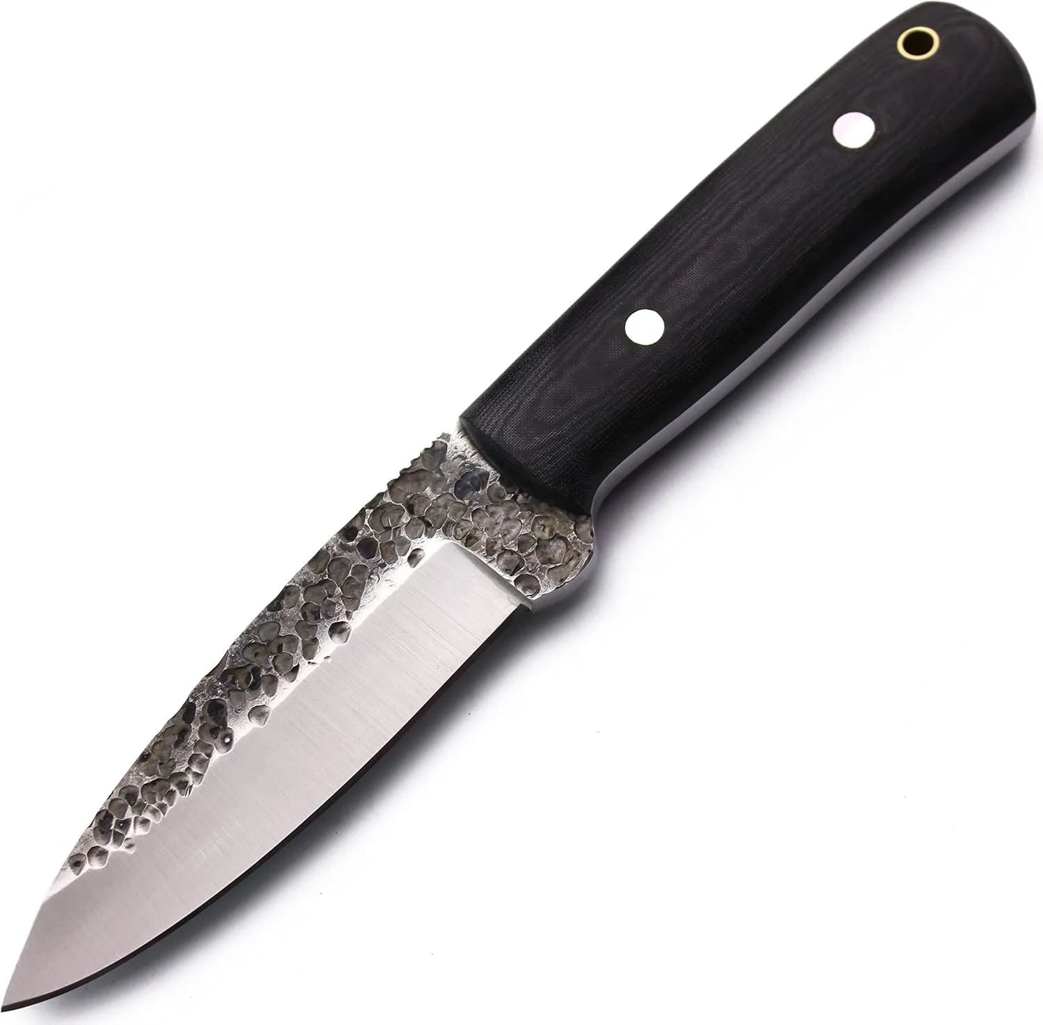 GCS Handmade Micarta Handle D2 Tool Steel Tactical Hunting Knife with leather sheath Full tang blade designed for Hunting & EDC GCS 5