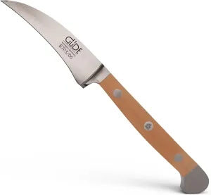 Güde Alpha Pear Series Hand Forged Bird's Beak Knife, 2-in -Luxury Pear Wood Handle- Made in Solingen, Germany Since 1917