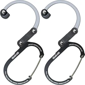GEAR AID HEROCLIP 360° Swivel Carabiner Gear Clip and Hook (Medium) for Camping, Backpack, Suitcases and Garage Organization