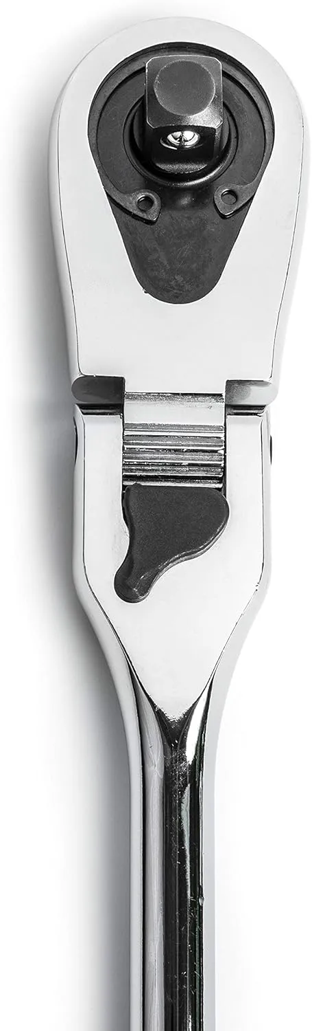 GEARWRENCH 2 Piece Drive 84 Tooth Locking Flex Head Teardrop Ratchet set - 81274A-07