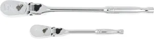GEARWRENCH 2 Piece Drive 84 Tooth Locking Flex Head Teardrop Ratchet set - 81274A-07