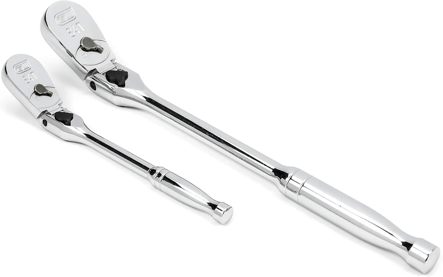 GEARWRENCH 2 Piece Drive 84 Tooth Locking Flex Head Teardrop Ratchet set - 81274A-07