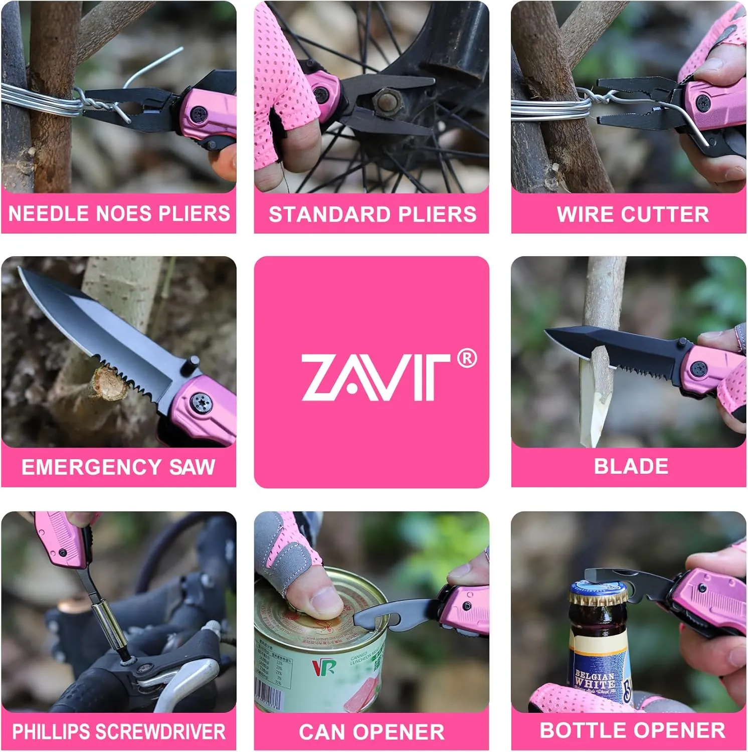 Gifts for Women, Mom, Wife, Girlfriend, Best Friend, Christmas, P-ink Multitool Knife - Gifts for Mom, Unique Gift Ideas for Women, Mothers Day Anniversary Valentines Day Birthday Gifts for Women